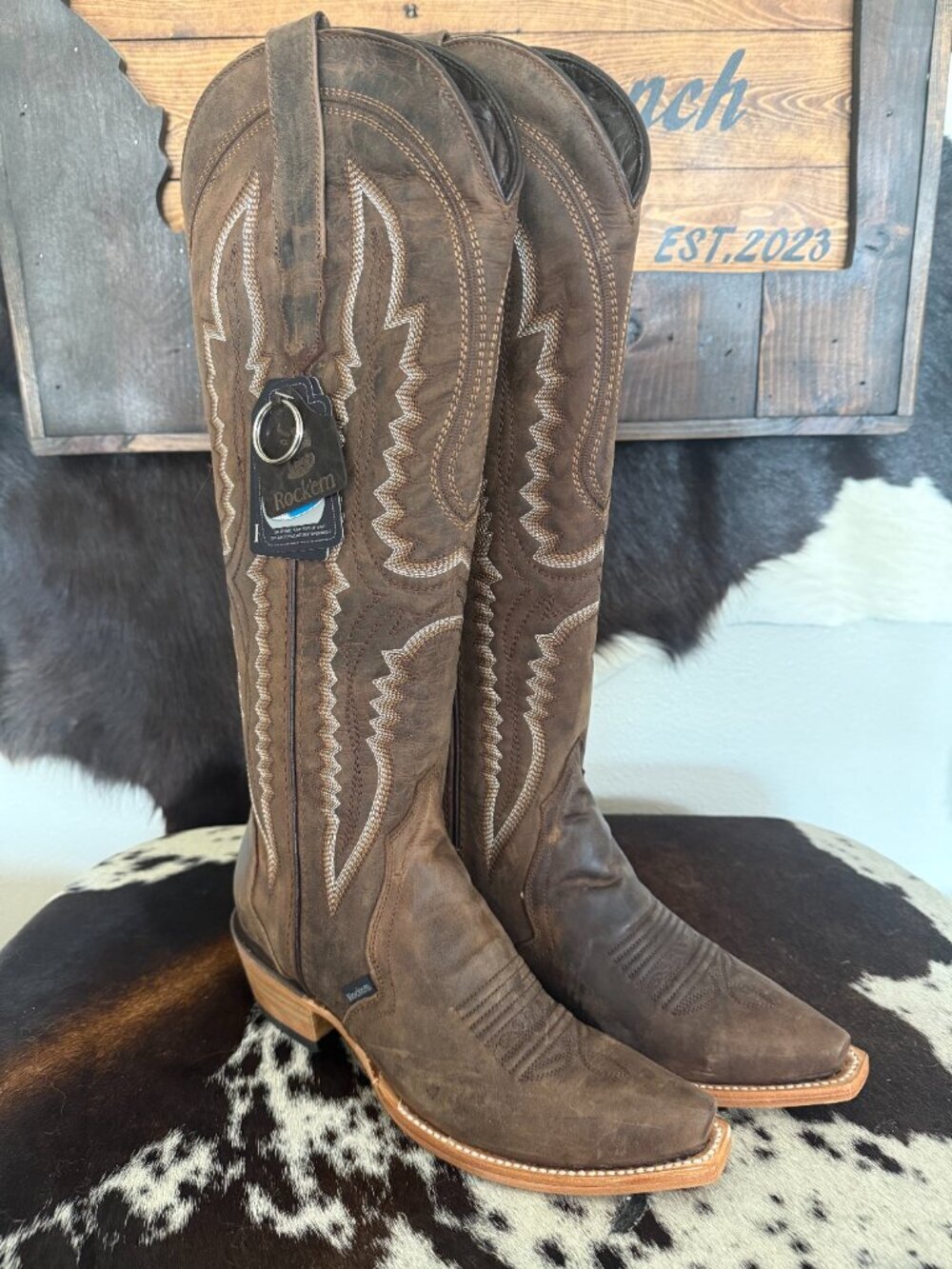 Rock'Em - Erica Tall Snip Toe Boot - W8EE ($280 MSRP)